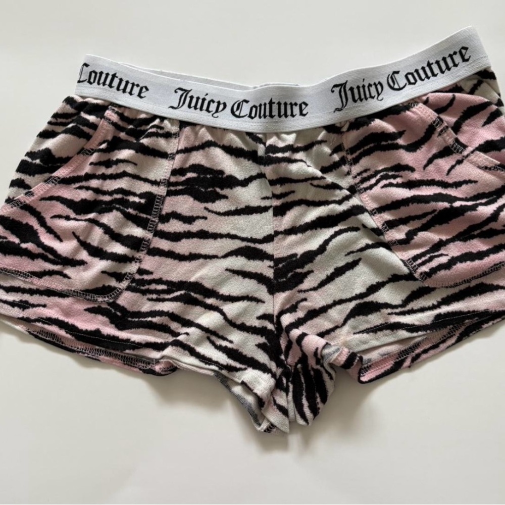 Juicy Couture Zebra Print Athletic Shorts